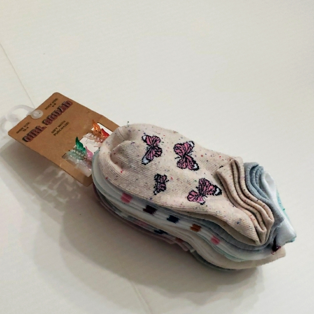 GIRL SQUAD Colorful Low Cut Socks Set of 10 Size 6-8 sock Size 10-4 shoe